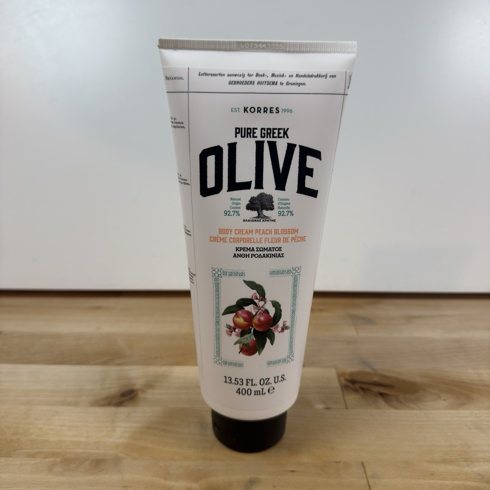 KORRES Pure Greek Olive Body Cream Peach Blossom 13.53 oz Brand New/Sealed